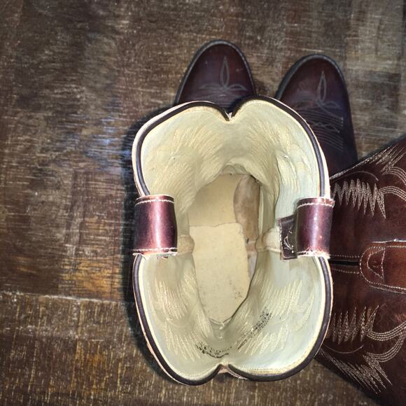 Laredo Mens Western Boot Brown 10.5 EE Leather Cowboy 2112 Vintage Made in USA - Picture 5 of 10